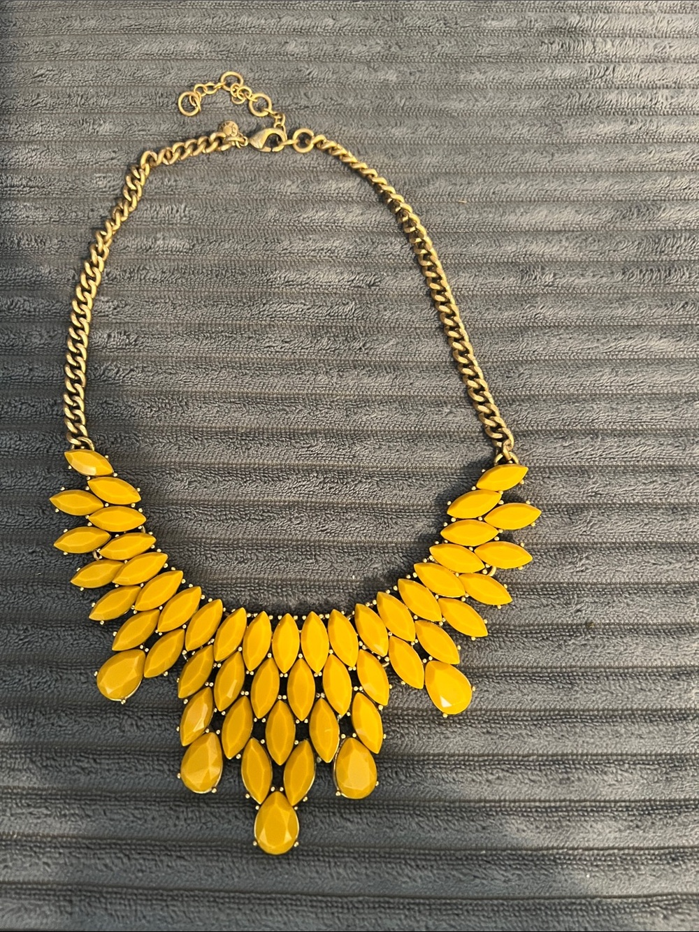 J. Crew Yellow Statement Bib Necklace